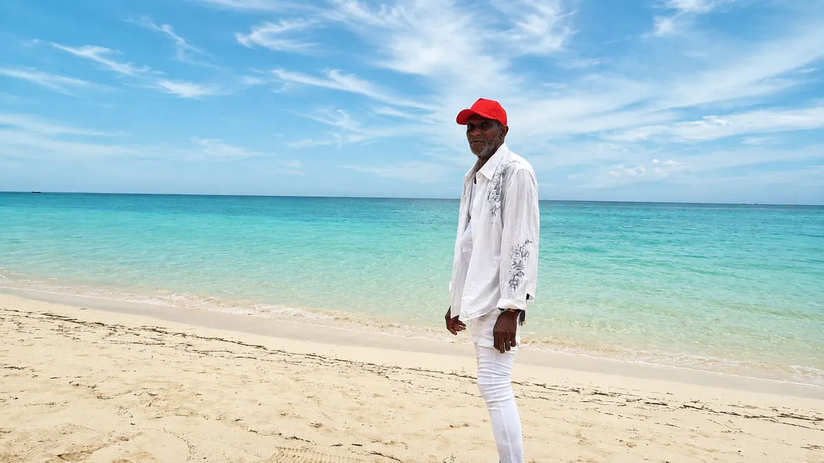Panthor by the Caribbean sea